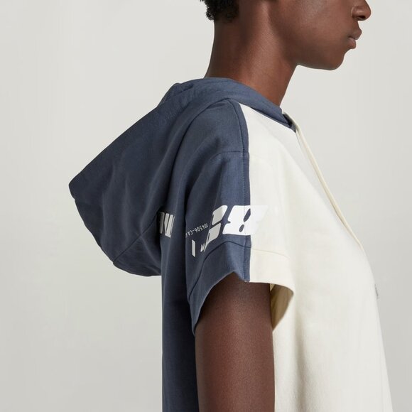 G-Star Sobiru Hoodie Sweat Dress – Fantem Blue/Papyrus – Women’s XL (NWT) - Picture 2 of 11